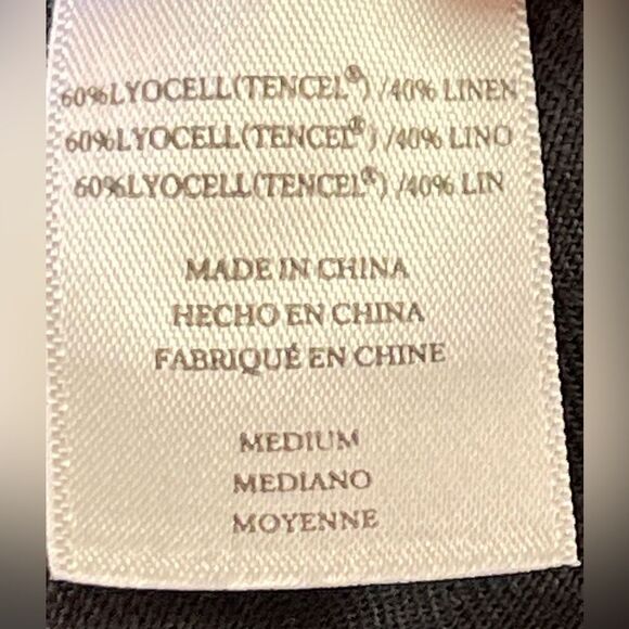 Rails Collins bomber jacket linen blend with floral patch embroidery. medium - Picture 9 of 10